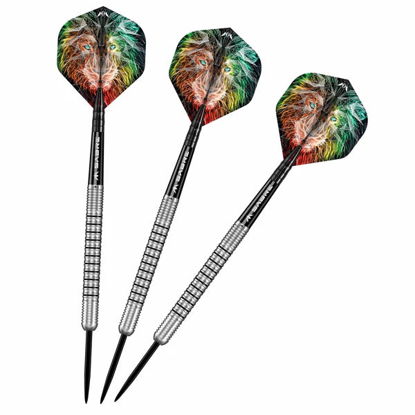 Mission Dominik Grüllich Darts - Steel Tip - 95% Tungsten - Silver-Black Rings 23.5G