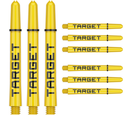 Target 3 Sets Pro Grip Shafts TAG Shafts YELLOW BLACK 34MM