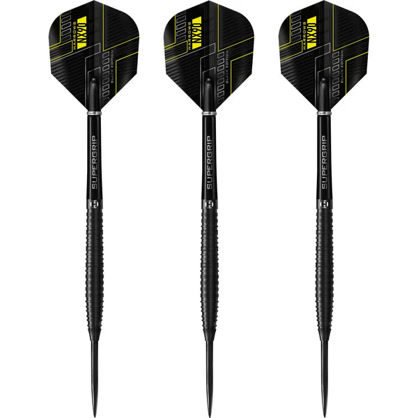 Harrows NX90 Black Darts - Steel Tip - Ringed 22G