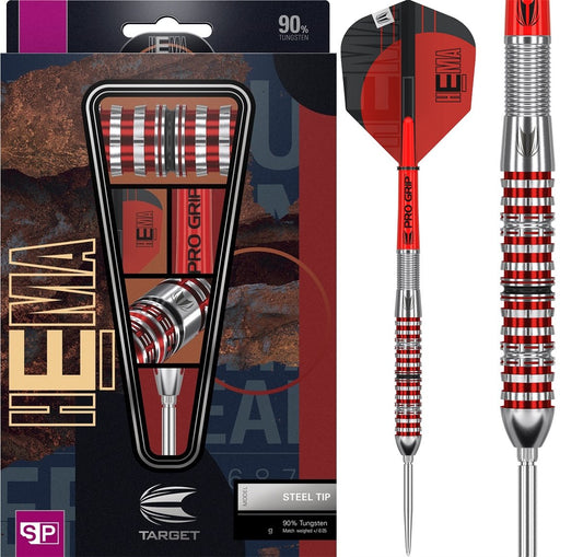 Target Swiss Point Hema 03 90% Tungsten Steeldarts 256 GRAM  L. = 53 mm, D. max. = 6.95 mm