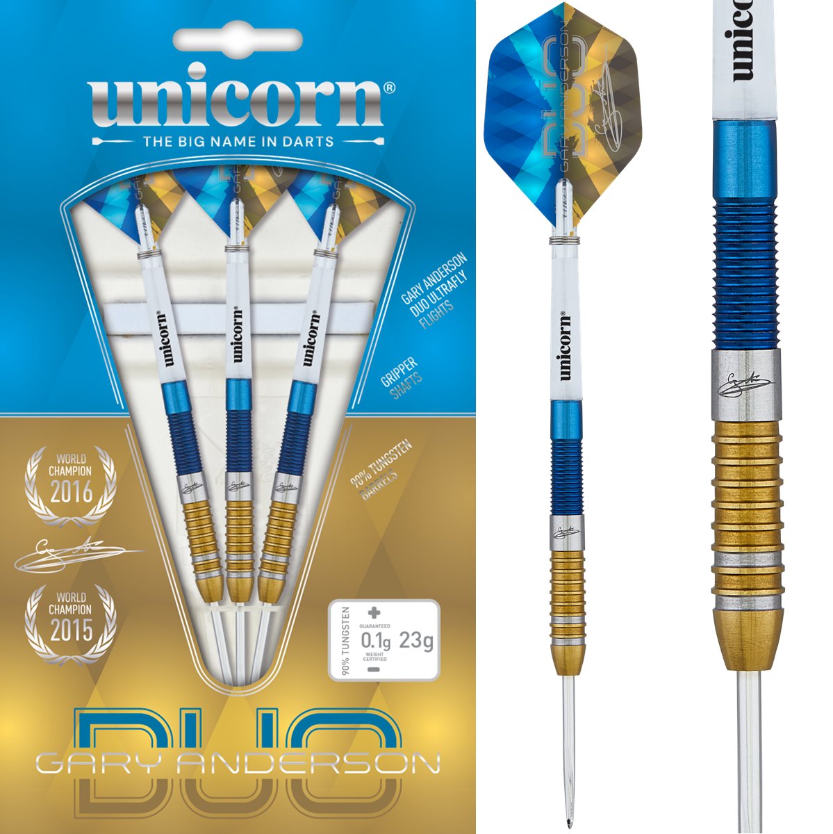 Unicorn Gary Anderson Duo 90% Steeldarts 23g