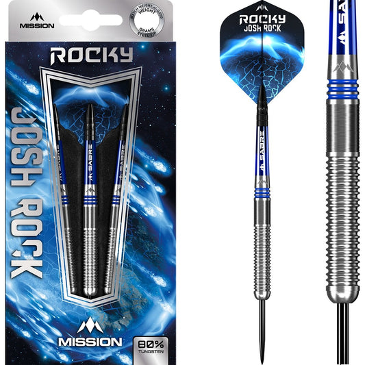 Mission Josh Rock Silver & Blue 80% Steeldarts 23G gram Steeldarts