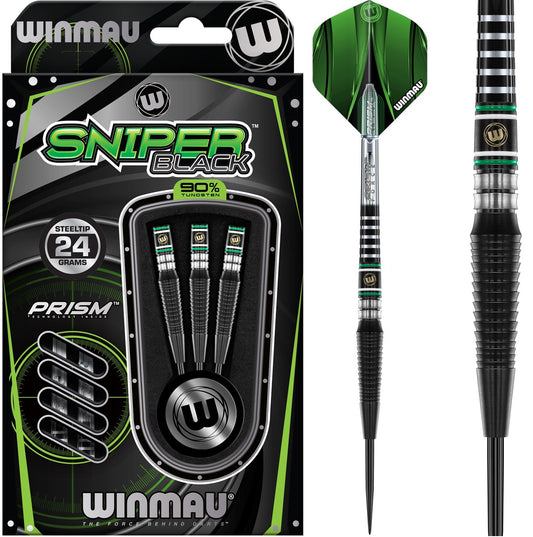 Winmau Sniper Black 2024 90% Steeldarts  24G
