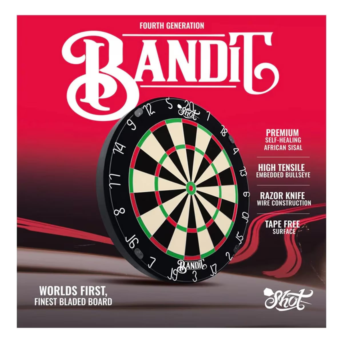 Shot Bandit Dartboard Professional 4th Generation