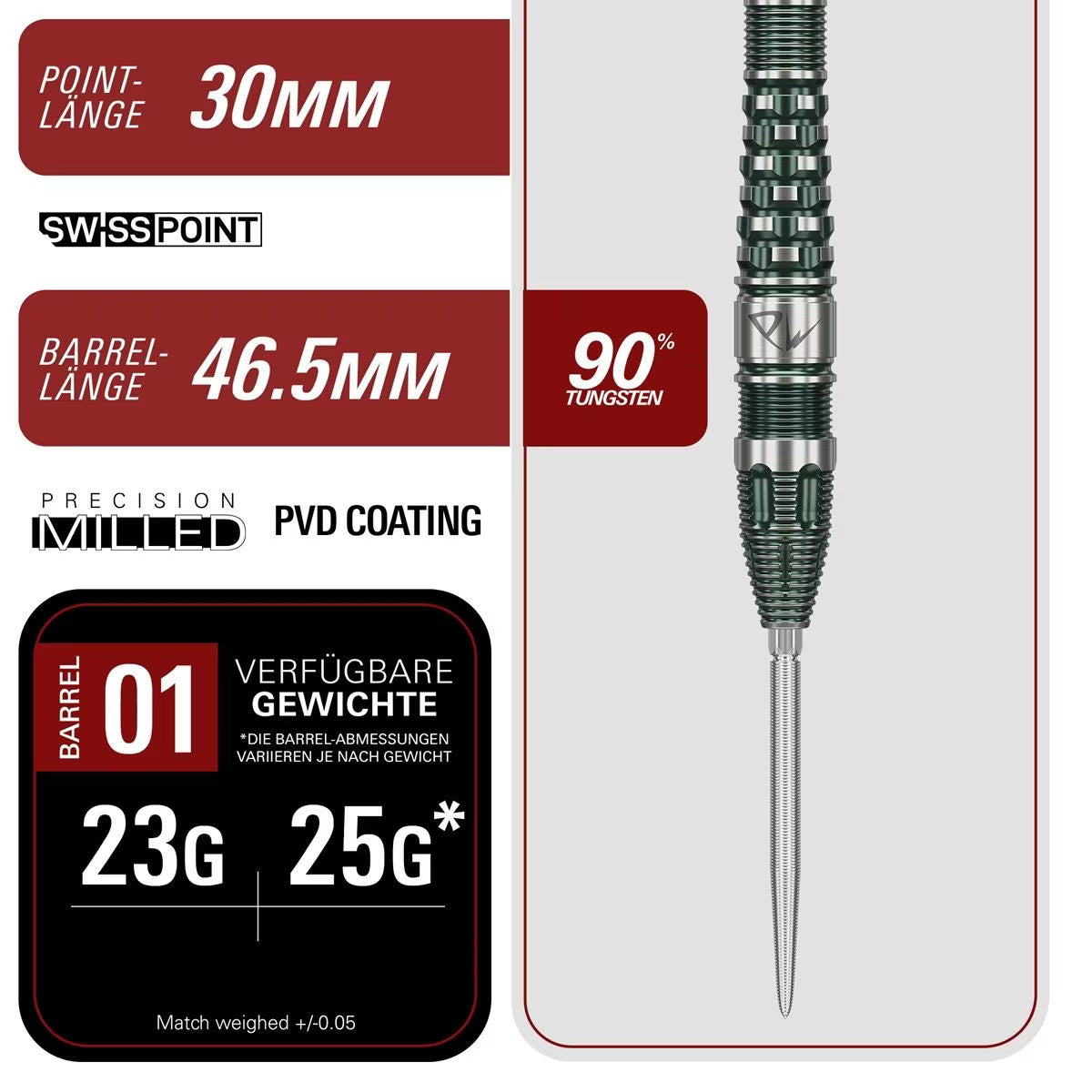 Target Japan PW G3 90% Swiss Points Steeldarts 23g