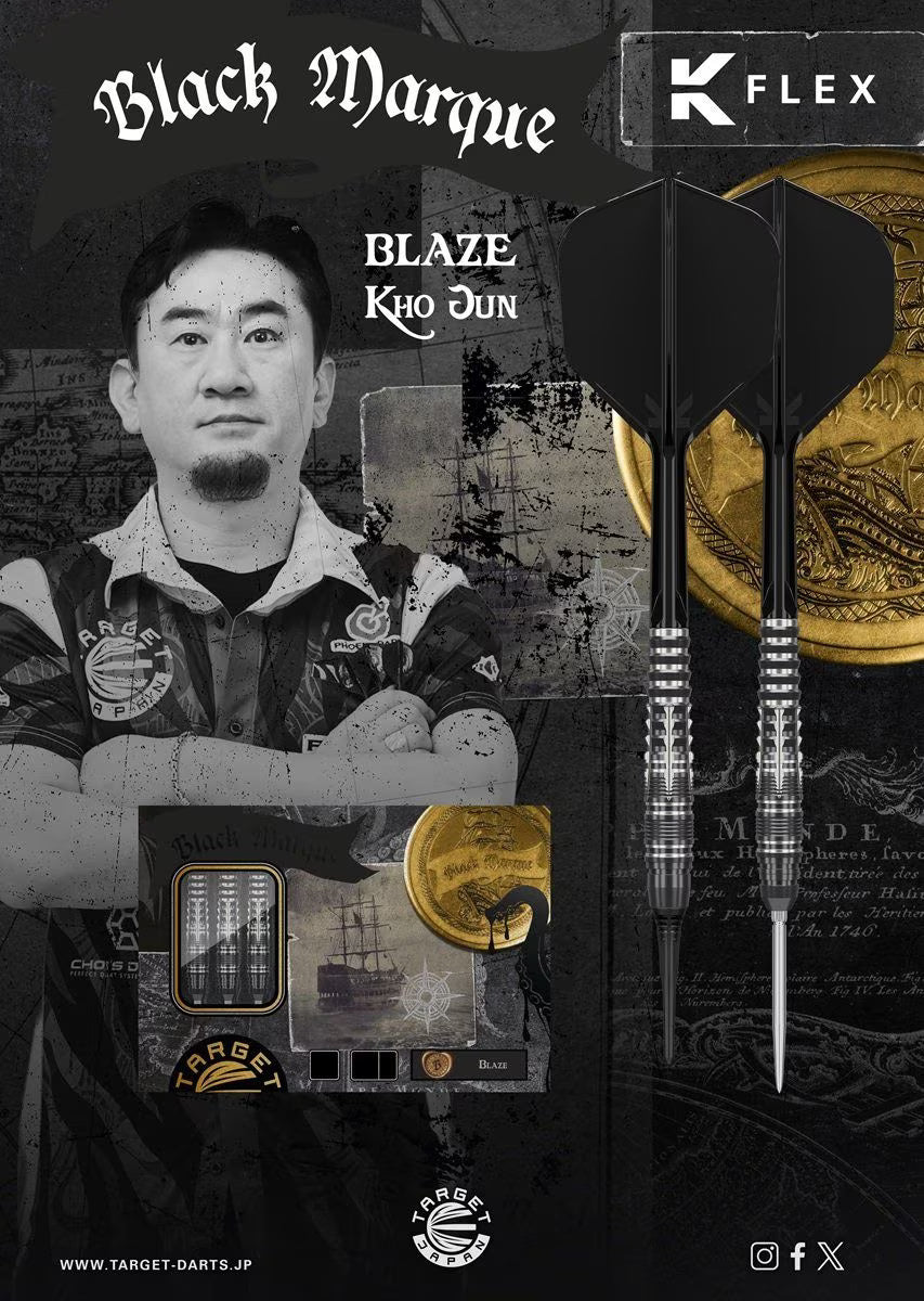 Target Black Marque Blaze 90% Swiss Points Steeldarts 23g