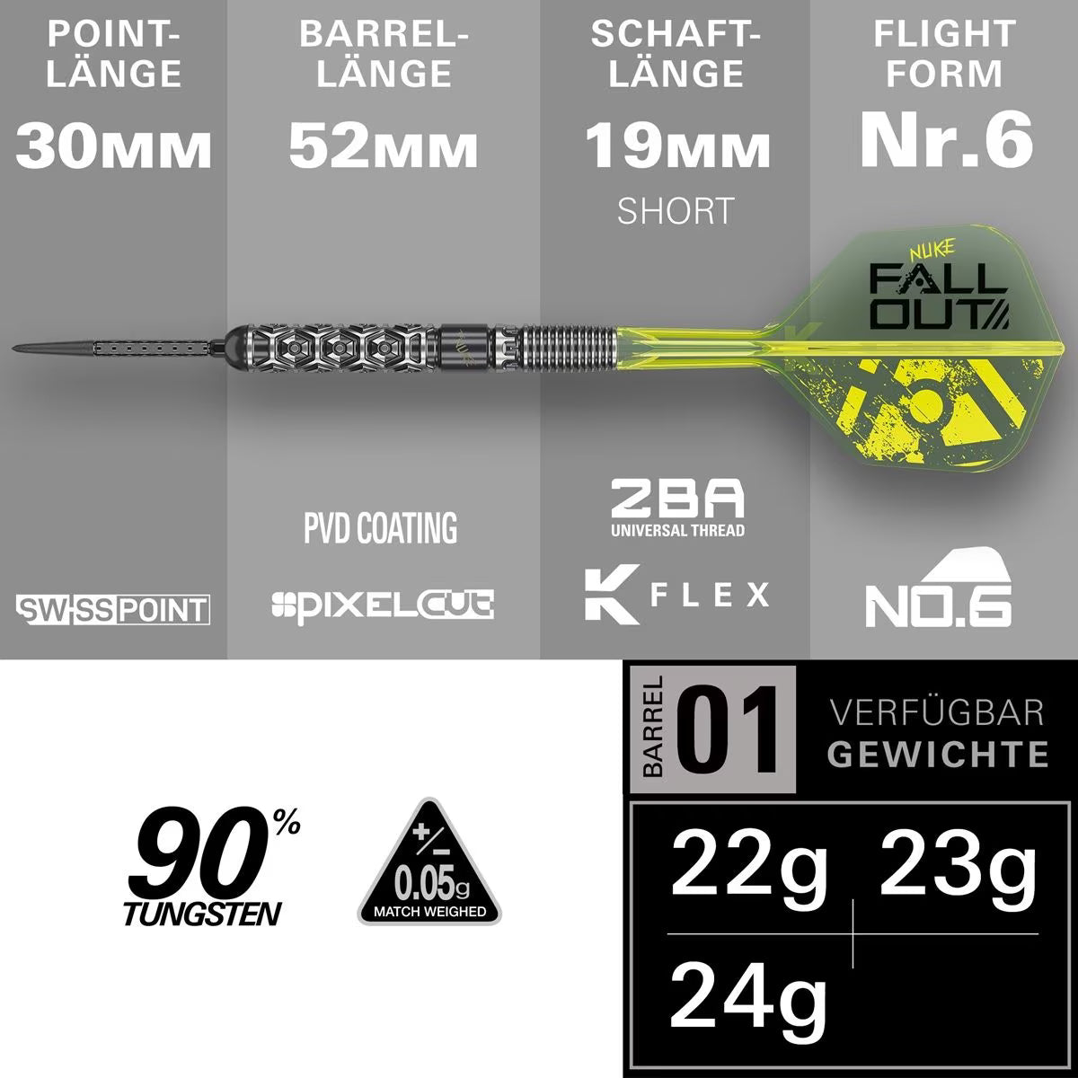 Target Luke Littler Fallout SP 90% Steeldarts 24G