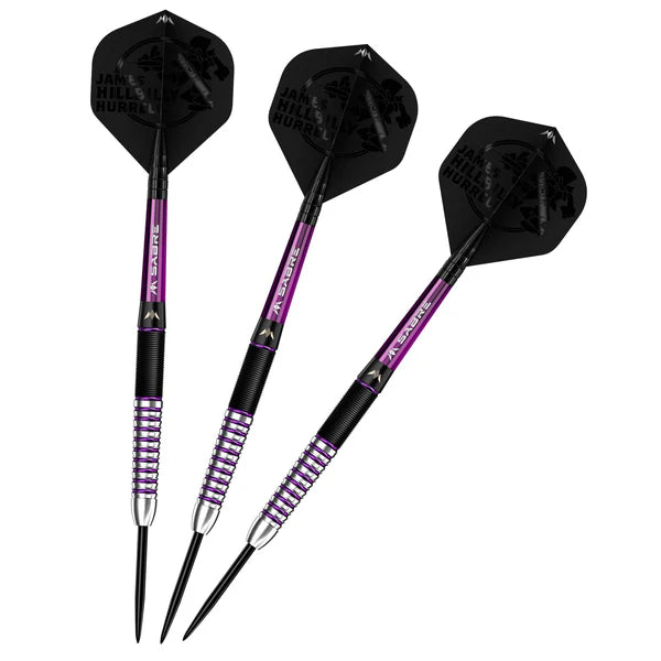 Mission James Hurrell Darts - Steel Tip - Hillbilly - Black & Purple 24G