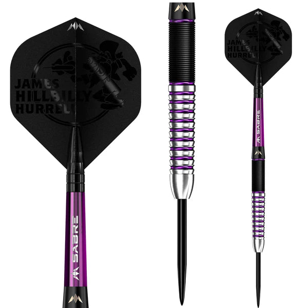 Mission James Hurrell Darts - Steel Tip - Hillbilly - Black & Purple 24G