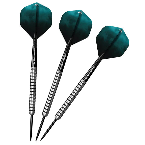 Mission Lewis Gurney Darts - Steel Tip - 95% Tungsten - Silver-Black Rings 22G