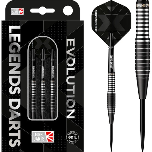 Legend Darts - Steel Tip - Revolution Series - B04 - Black - Torpedo 24G