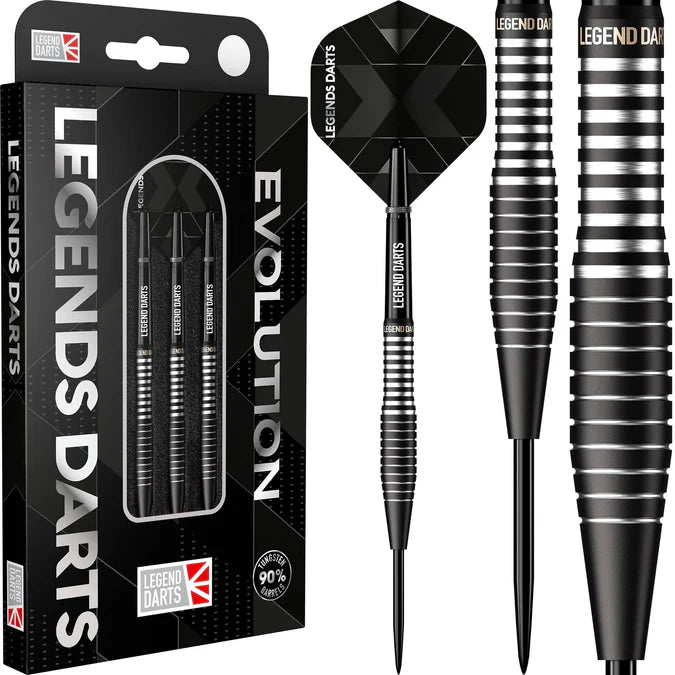 Legend Darts - Steel Tip - Revolution Series - B04 - Black - Torpedo 24G