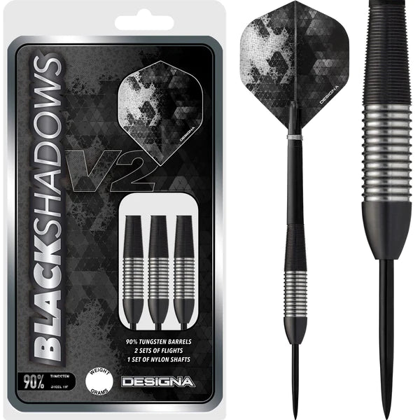 Designa - *Designa Black Shadow V2 Darts - Steel Tip - M2 22G