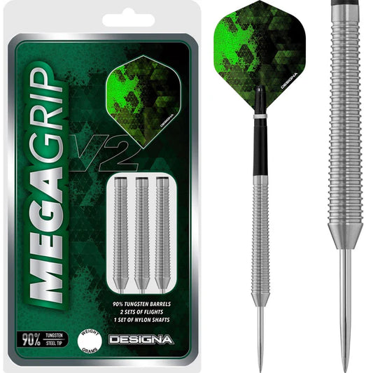 Designa Mega Grip V2 Darts - Steel Tip - M4 23G