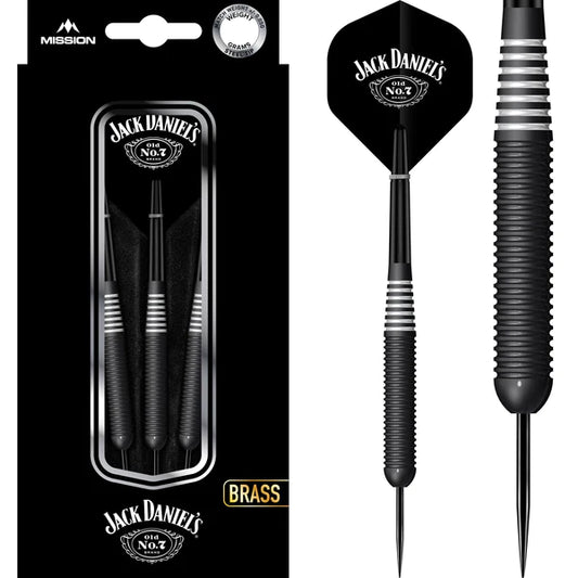 Jack Daniels Old No7 - Electro Black Brass Darts - Steel Tip 24G