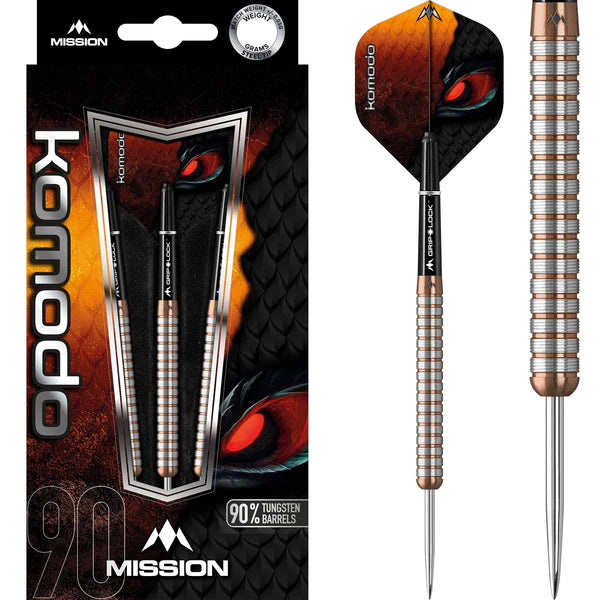 Mission Komodo GX Darts - Steel Tip - Micro - M1 - Rose Gold 23G