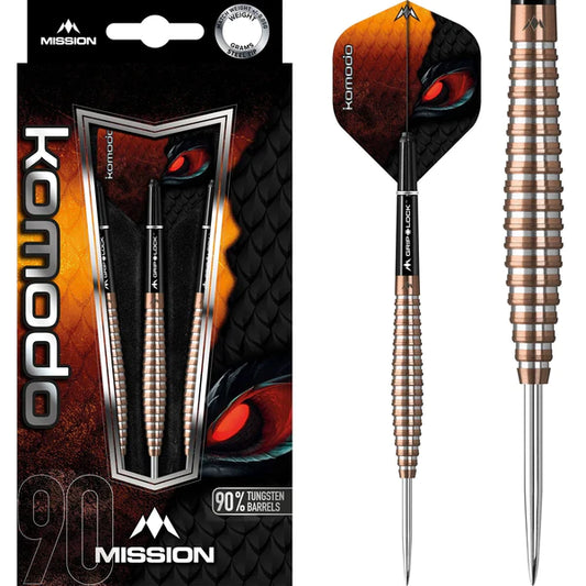 Mission Komodo RX Darts - Steel Tip - Shark - M4 - Rose Gold 24G