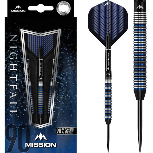 MISSION NIGHTFALL DARTS - STEEL TIP - M2 - STRAIGHT RING 24G