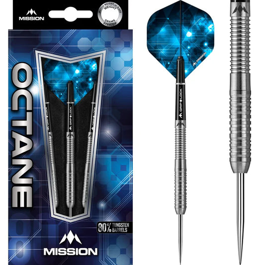 MISSION OCTANE DARTS - STEEL TIP - M3 - REAR RING GRIP 24G