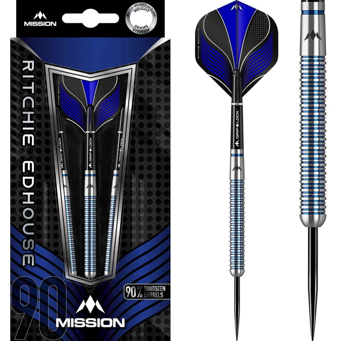 MISSION RITCHIE EDHOUSE DARTS - STEEL TIP - BLUE 21G