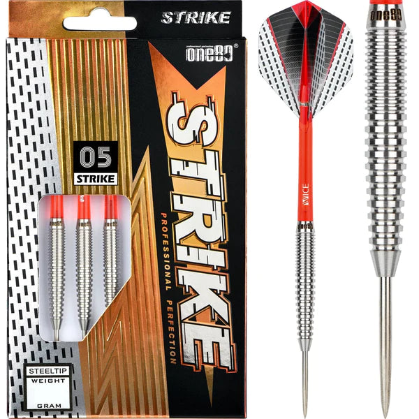 One80 - One80 Strike Darts - Steel Tip - S5 - Ringed 24G