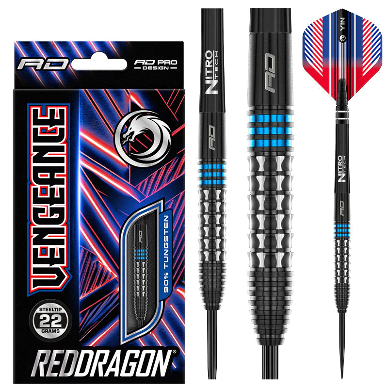 RED DRAGON DARTS VENGEANCE BLUE 22G