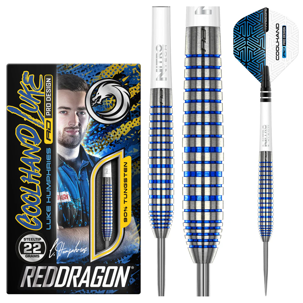 RED DRAGON DARTS LUKE HUMPHRIES TX3 COOL BLUE S.E. 22G