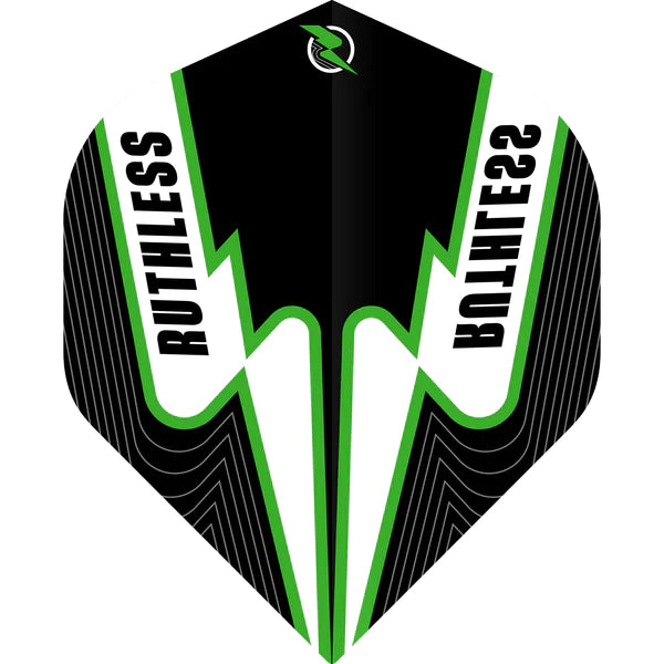 Ruthless RX - Ruthless - Power Surge - Dart Flights - No2 - Std BLACK-GREEN