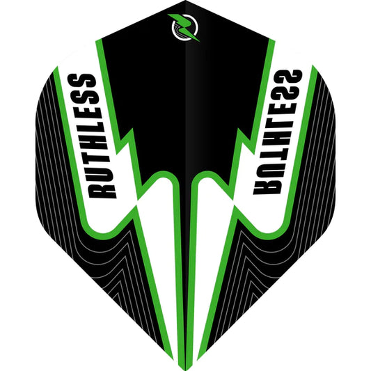 Ruthless RX - Ruthless - Power Surge - Dart Flights - No2 - Std BLACK-GREEN