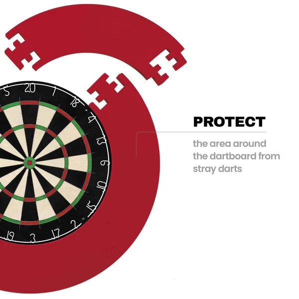 Designa Dartboard Surround - Jigsaw - Lightweight - Plain RED