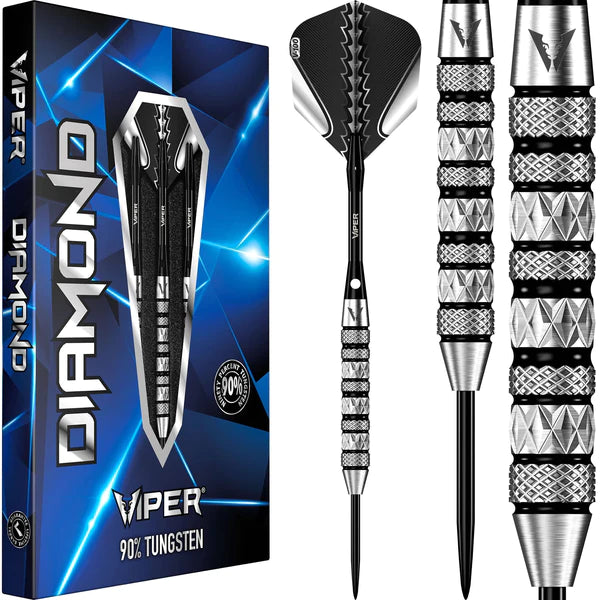 Viper Diamond Darts - Steel Tip - 95% - Knurled - S1 - Tri-Grip 24G