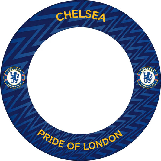 Chelsea Football Dartboard Surround - Official Licensed - Chelsea FC - S4 - ZigZag - Yellow