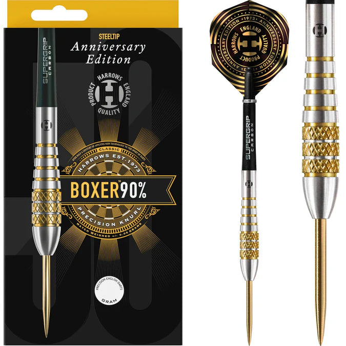 HARROWS BOXER DARTS - STEEL TIP - 90% - ANNIVERSARY EDITION - BOMB 22G