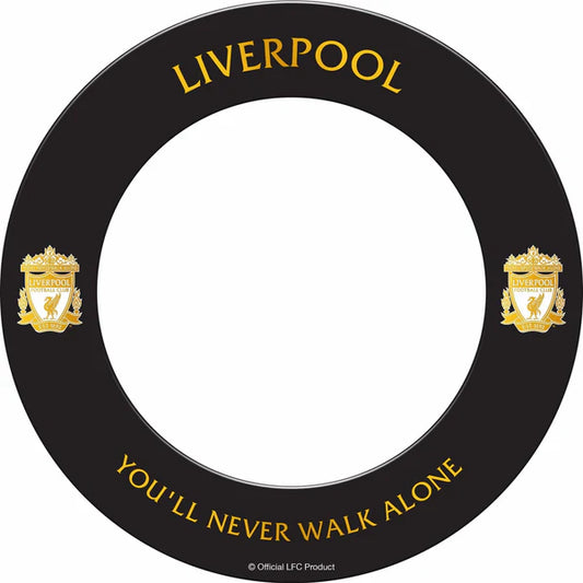 Liverpool FC Dartboard Surround - Official Licensed - LFC - S3 - Black - Gold Crest