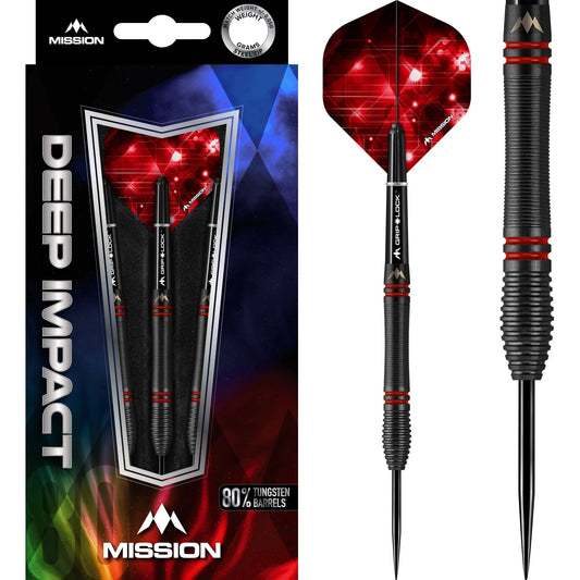 MISSION DEEP IMPACT M5 80% STEEL TIP DARTS 24G