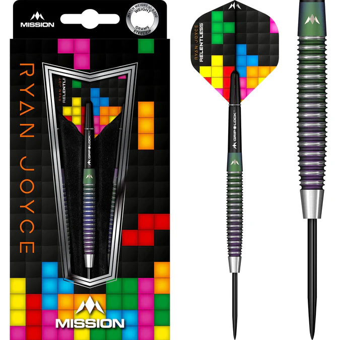 MISSION RYAN JOYCE DARTS - STEEL TIP - RELENTLESS - PVD CORAL 23G