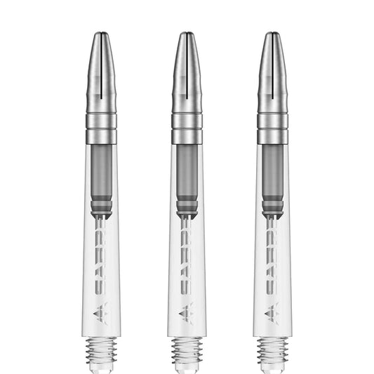 Mission - Mission Sabre Shafts - Polycarbonate Dart Stems - Clear - Silver Top 40mm