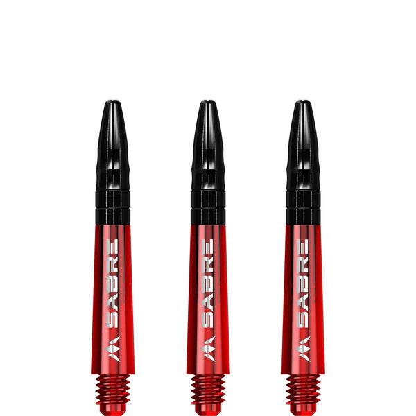 Mission - Mission Sabre Shafts - Polycarbonate Dart Stems - Red - Black Top 36mm