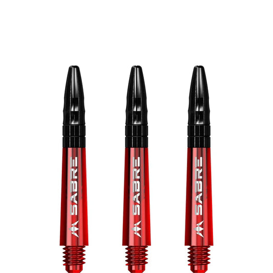 Mission - Mission Sabre Shafts - Polycarbonate Dart Stems - Red - Black Top 36mm