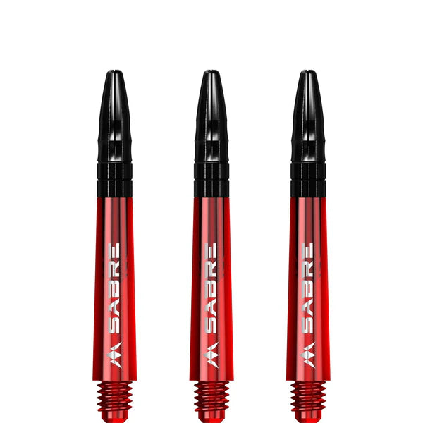 Mission - Mission Sabre Shafts - Polycarbonate Dart Stems - Red - Black Top 40mm