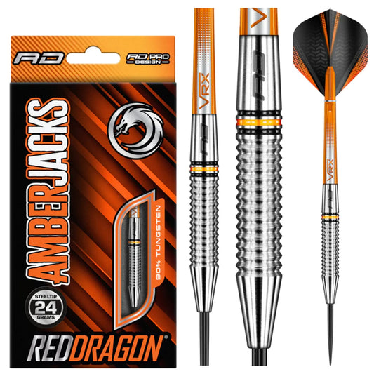 Red Dragon Amberjack 17 90% Steel Tip Darts 24G