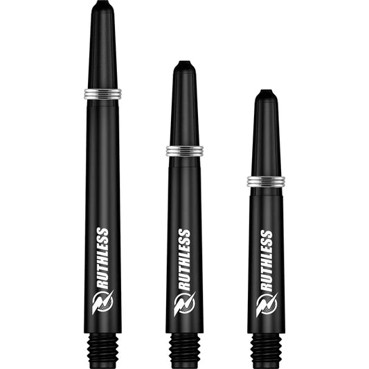 Ruthless - Ruthless Deflectagrip Dart Shafts - Nylon Stems with Springs BLACK
