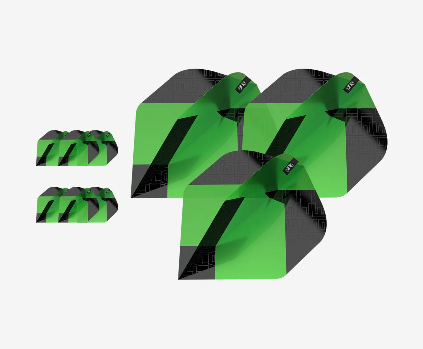 TARGET TAG FLIGHTS (3 SETS) 10X BLACK GREEN