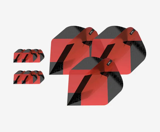 TARGET TAG FLIGHTS (3 SETS) N02 BLACK RED