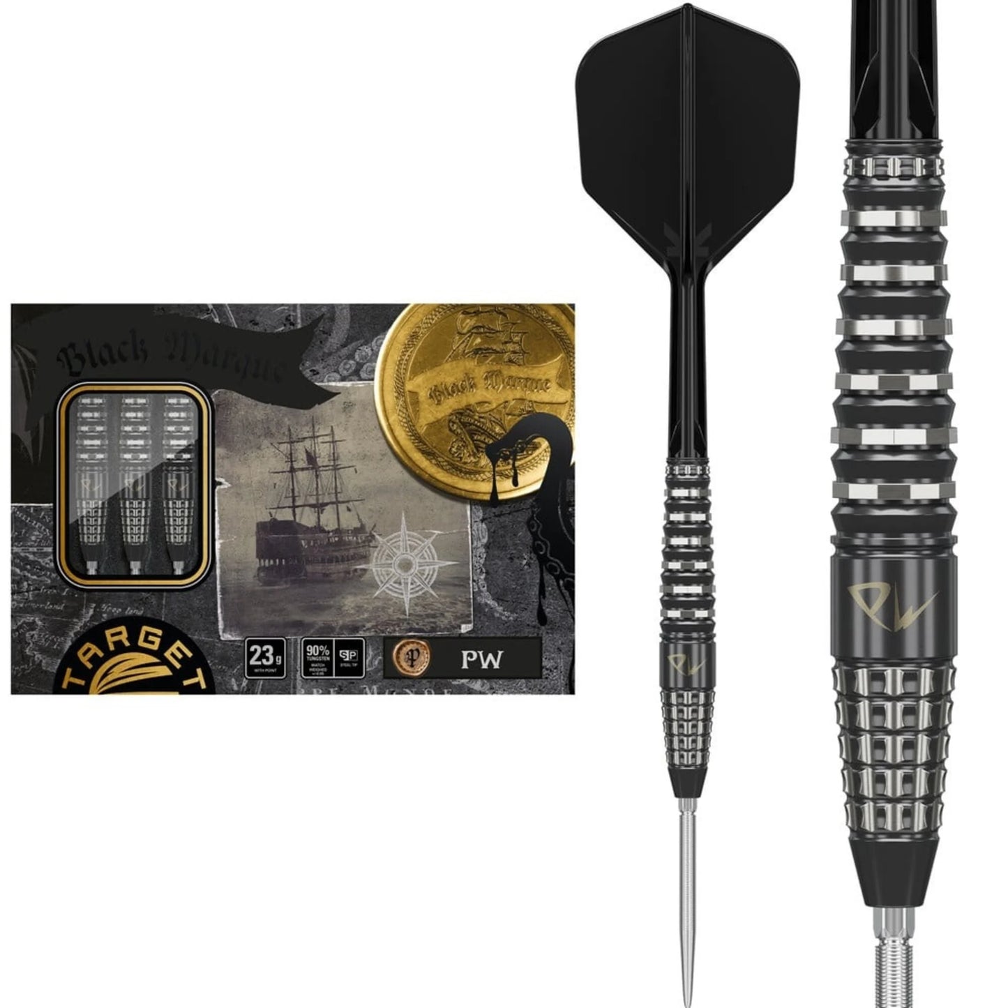 Target Japan Black Marque PW Swiss Point 90% Darts 23G